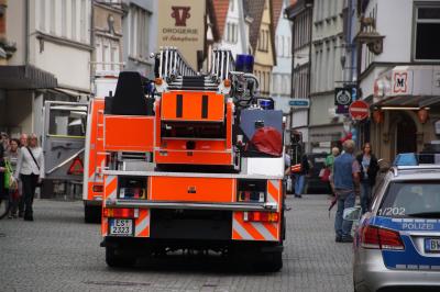 Esslingen: Brand eines Muelleimers in der Esslinger Altstadt